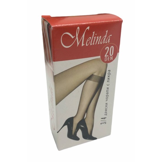 Чорапи дамски 3/4 ликра Melinda тъмно бежово
