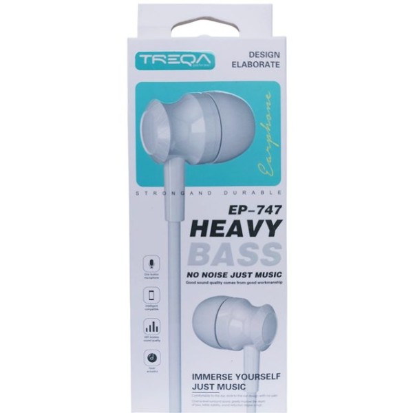 Слушалки за GSM с микрофон HEAVYBASS TREQA №EP-747 /12 броя в стек/