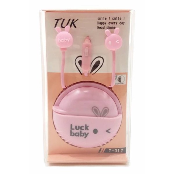 Слушалки за GSM с микрофон Luck baby в пвц кутия №T-312 /12 броя в стек/