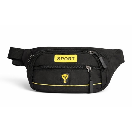 Чанта през кръста SPORT 20см х 15см х 9см ЧЕРНА /10 броя в стек/