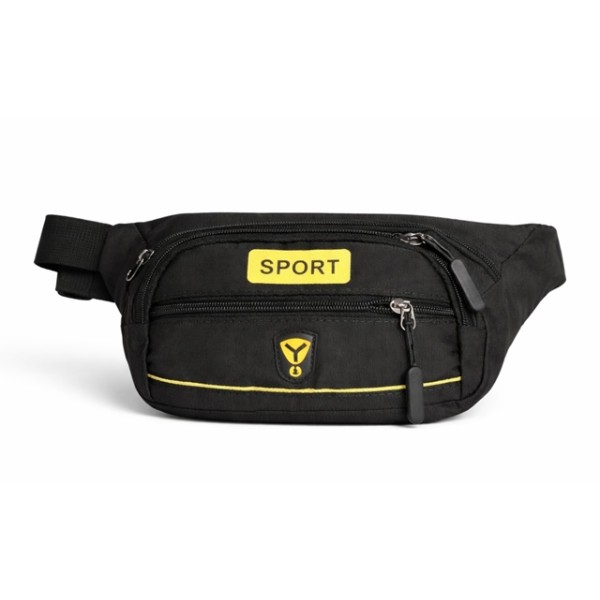 Чанта през кръста SPORT 20см х 15см х 9см ЧЕРНА /10 броя в стек/