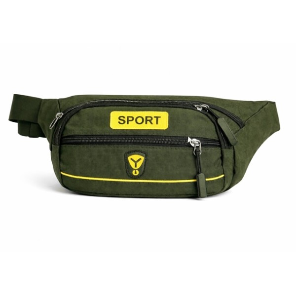 Чанта през кръста SPORT 20см х 15см х 9см ЗЕЛЕНА /10 броя в стек/
