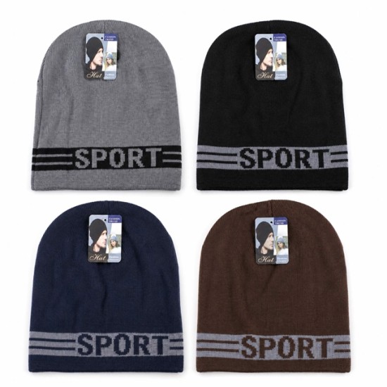 Шапка мъжка с каракул SPORT /12 броя в стек/
