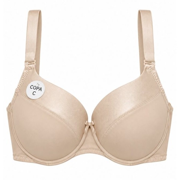 Сутиен сатен C38-44 БЕЖОВ №8731 /6 броя в стек/