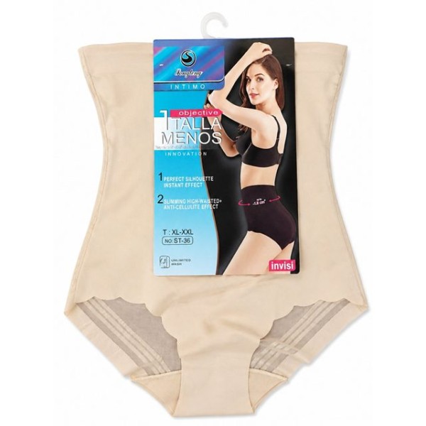 Стягащо бельо бикинa с дантела ЕКРЮ XL/XXL XXXL/XXXXL №ST-36 /6 броя в стек/