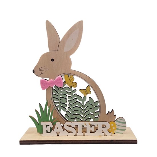 Украса дървена EASTER 19x17см