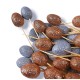 Клечки за хапки 36 броя цветни яйцa c брокат