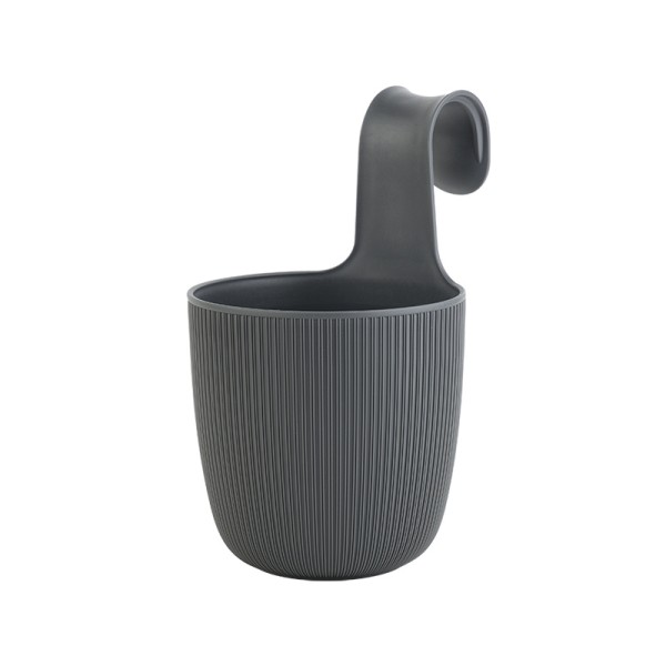 Саксия VIOLA с кука Ф12 12,5см x 18,5см x H21,5см АНТРАЦИТ /5 броя в стек/