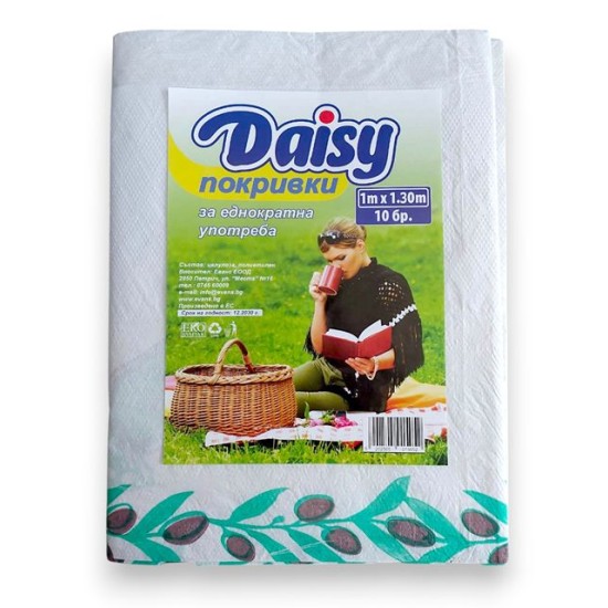 Покривка за еднократна употреба Daisy 1м х 1.30м 10 броя в плик /15 плика в кашон/
