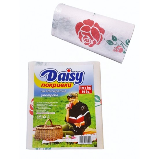 Покривка за еднократна употреба Daisy 1м х 1м 10 броя в плик /20 плика в кашон/