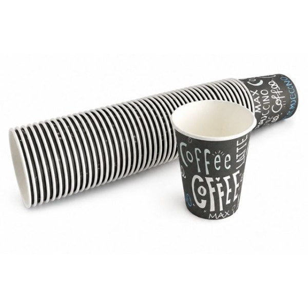 Чаша картонена 12 OZ/350ml COFFEE 50 броя в стек /20 стека в кашон/
