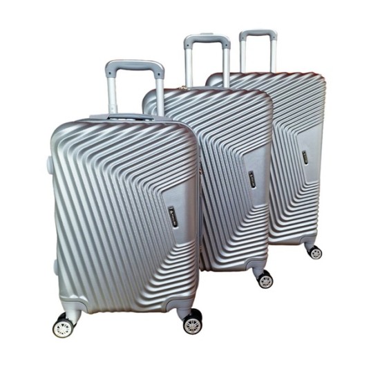Куфар 3ка 20"/24"/28" ABS сребро №8167