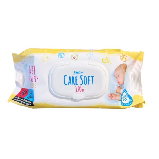 Мокри кърпи Care soft с капак 120бр. /24 пакета в кашон/
