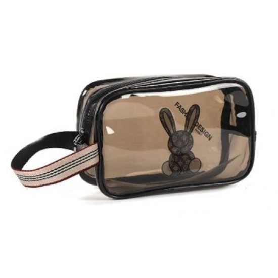 Несесер силикон прозрачен FASHION DESIGN 22x14x8см