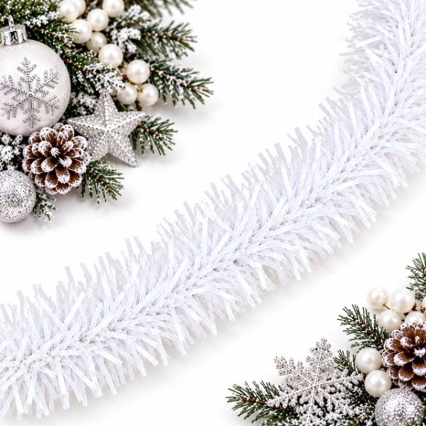Гирлянд 7см/5pcs/2м. БЯЛ /10 броя на връзка/