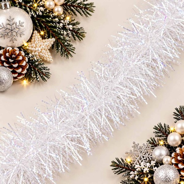 Гирлянд 11см/5pcs/2м. БЯЛ /10 броя на връзка/