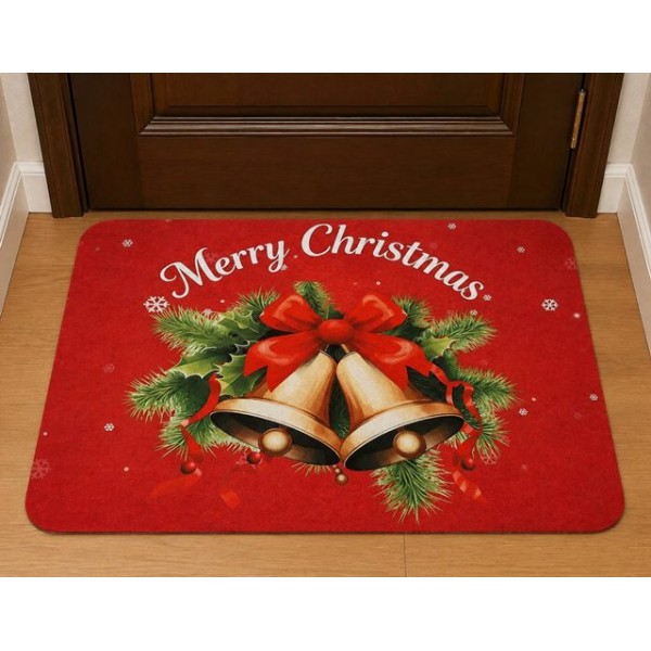 Стелка за пред врата гумирана MERRY CHRISTMAS 38см х58см