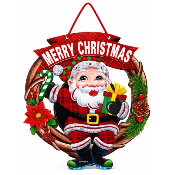 Табела за врата MERRY CHRISTMAS Ф30см