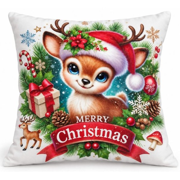 Калъфка за декоративна възглавница MERRY CHRISTMAS ЕЛЕНЧЕ 45см х45см