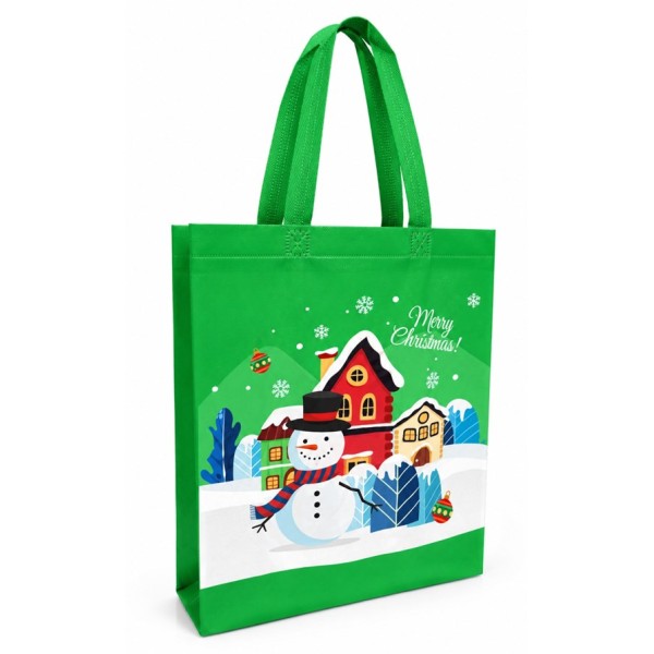 Чанта нетъкан текстил MERRY CHRISTMAS 26см х 32см x 10см/12 броя в стек/