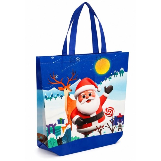 Чанта нетъкан текстил MERRY CHRISTMAS 36см х 36см x 14см/12 броя в стек/