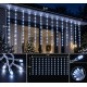 Лампички 3м 192 лампи ВИСУЛКИ LED 12 линии х H200см СТУДЕНА СВЕТЛИНА