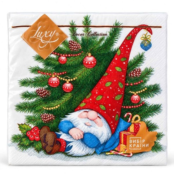 Салфетки LUXY 20 броя в плик 33х33 см СПЯЩО ДЖУДЖЕ /16 плика в кашон/