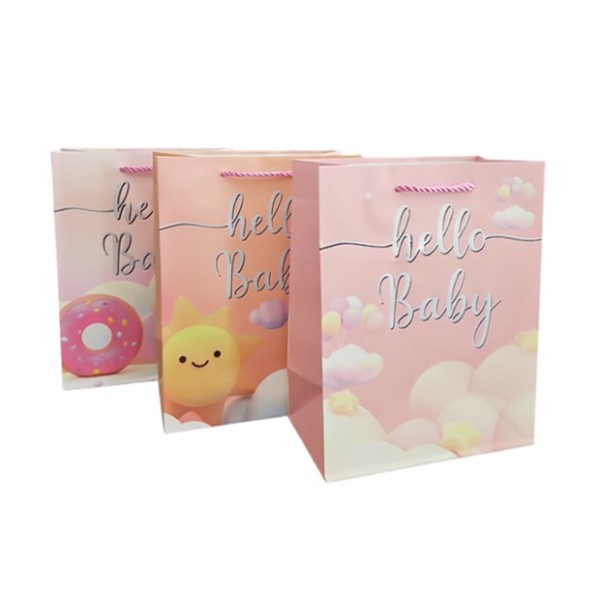 Торба за подарък HELLO BABY 23х18х10см /12 броя в стек/
