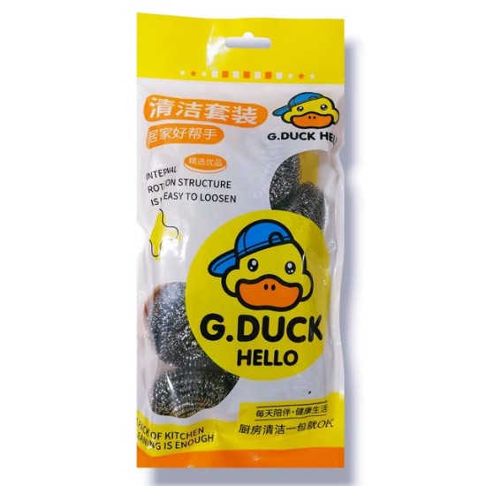 Тел за съдове с пвц дръжка 6 броя в плик G DUCK