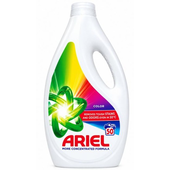 Течен перилен препарат 2.25L ARIEL 50 пранета Color /4 броя в кашон/
