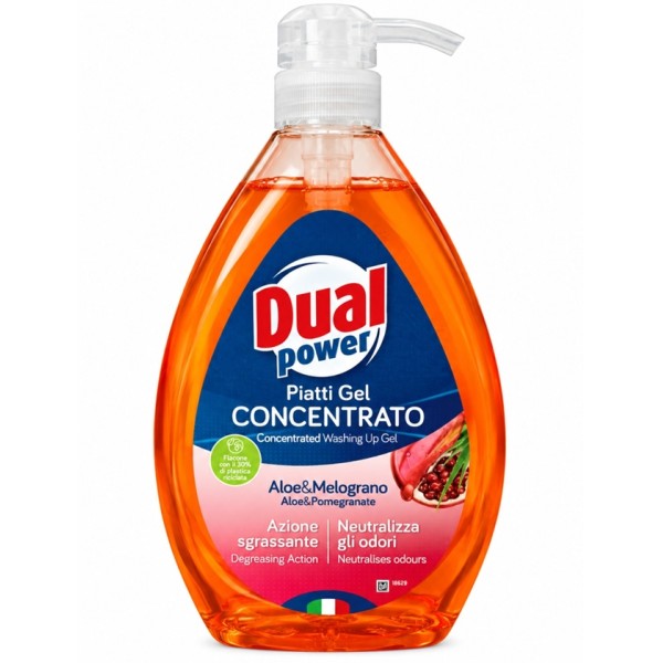 Препарат за съдове DUAL 1L Алое /9 броя в кашон/
