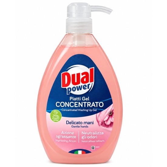 Препарат за съдове DUAL 1L Деликатен /9 броя в кашон/