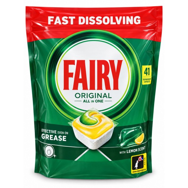 Таблетки за съдомиялна машина FAIRY ORIGINAL LEMON All in1 41 броя в плик R