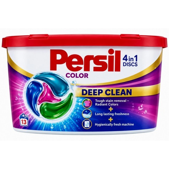 Дискове за пране PERSIL 4 in 1 DEEP CLEAN 13 броя в кутия Колор