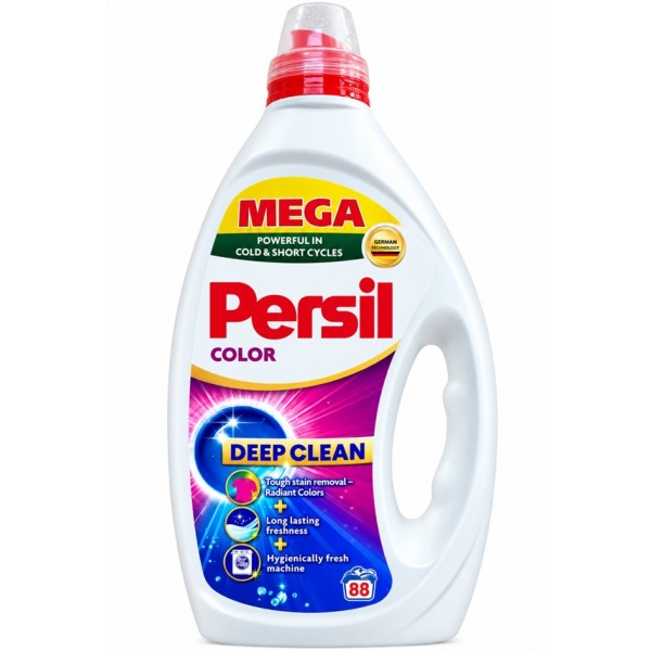 Течен перилен препарат PERSIL 3.96L  88 пранета Колор /4 броя в кашон/