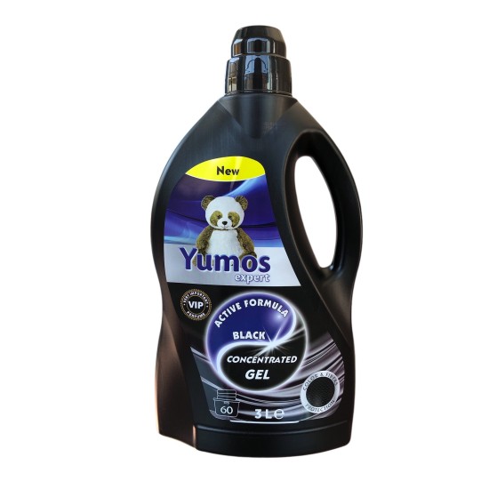 Течен перилен препарат Yumos expert 3л/60 пранета концентрат BLACK ЧЕРЕН /6 броя в кашон/