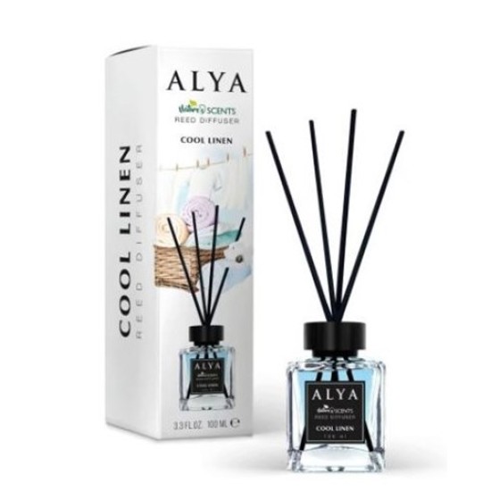 Ароматизатор домашен парфюм с черни клечки 100 мл ALYA COOL LINEN