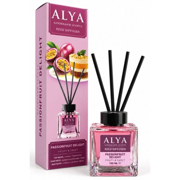 Ароматизатор домашен парфюм с черни клечки 100 мл ALYA PASSIONFUIT DELIGHT