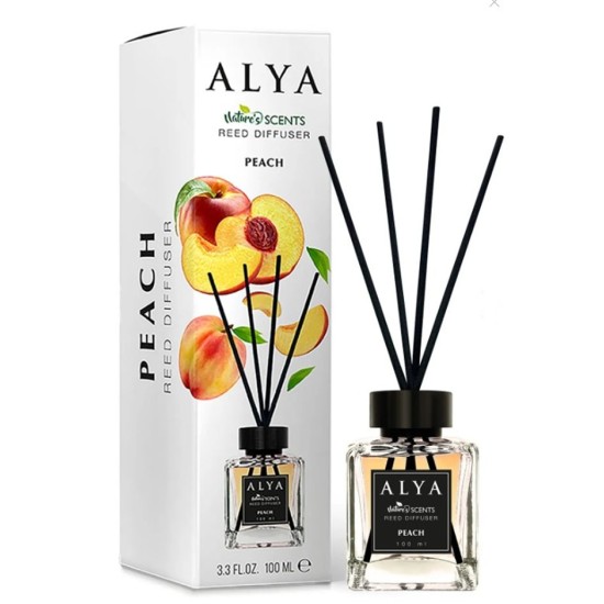 Ароматизатор домашен парфюм с черни клечки 100 мл ALYA PEACH