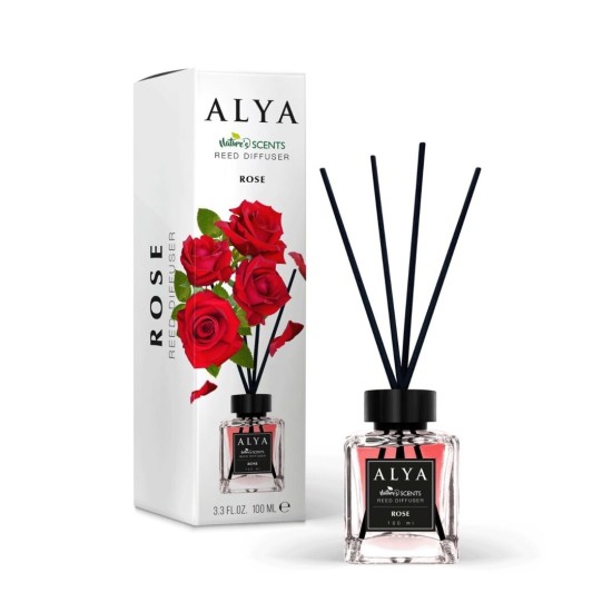 Ароматизатор домашен парфюм с черни клечки 100 мл ALYA ROSE