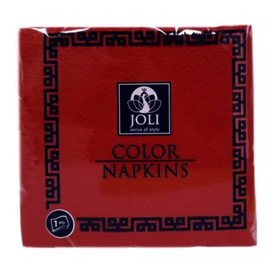 Салфетки JOLI COLOR 60 броя в плик 33x33см БОРДО /18 плика в чувал/