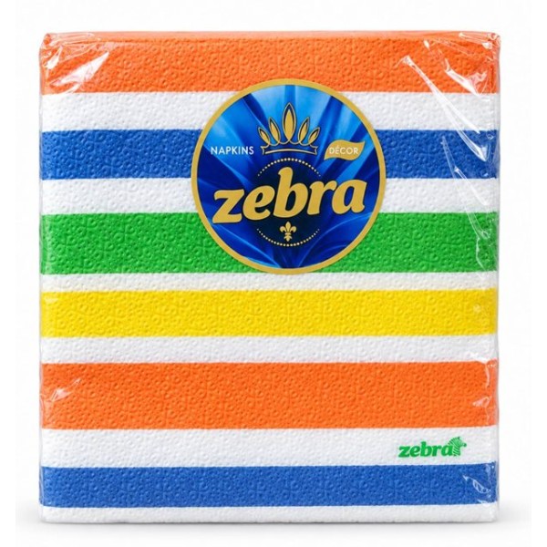 Салфетки ZEBRA 60 броя в плик 33x33см РАЕ /24 плика в кашон/
