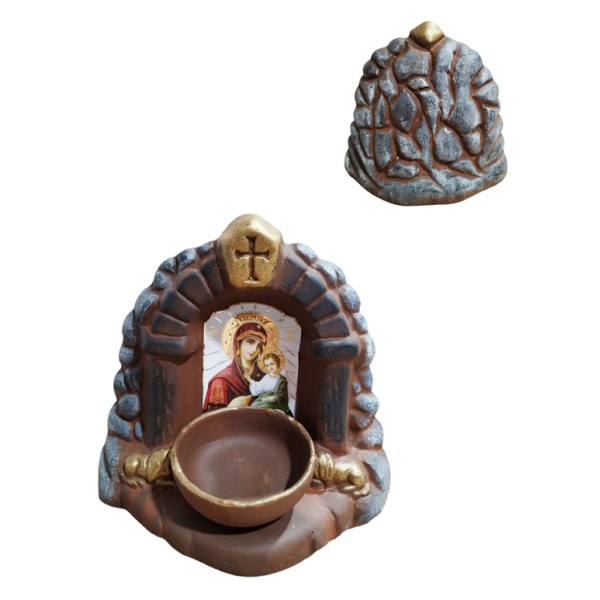 Параклис мини кафяв Н14см/14см S №73-1 /33 броя в кашон/