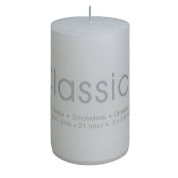 Свещ CLASSIC БЯЛА Ф5см H7,5см