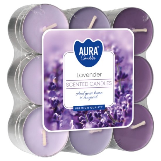 Свещ чаена ароматизирана 18ка LAVENDER p15-18-79 /6 комплекта в стек/