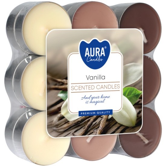 Свещ чаена ароматизирана 18ка VANILLA  p15-18-67 /6 комплекта в стек/