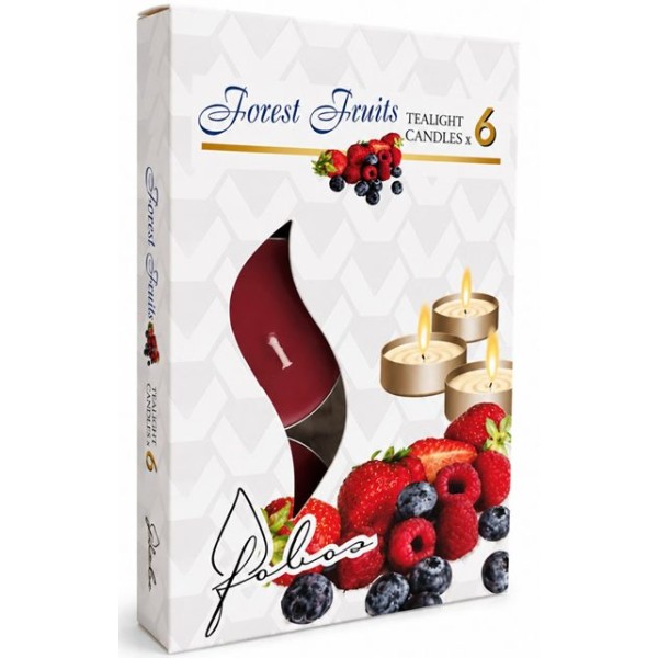 Свещ чаена ароматизирана 6-ца fobos FOREST FRUITS