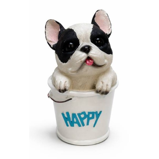 Сувенир КУЧЕ в кофичка HAPPY бяло