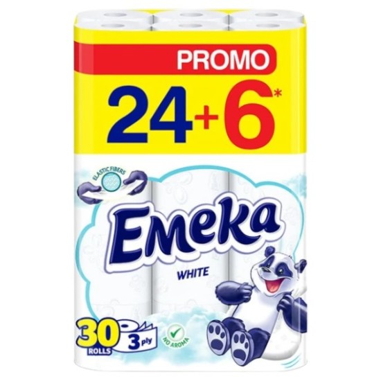 Тоалетна хартия ЕМЕКА 24+6 WHITE