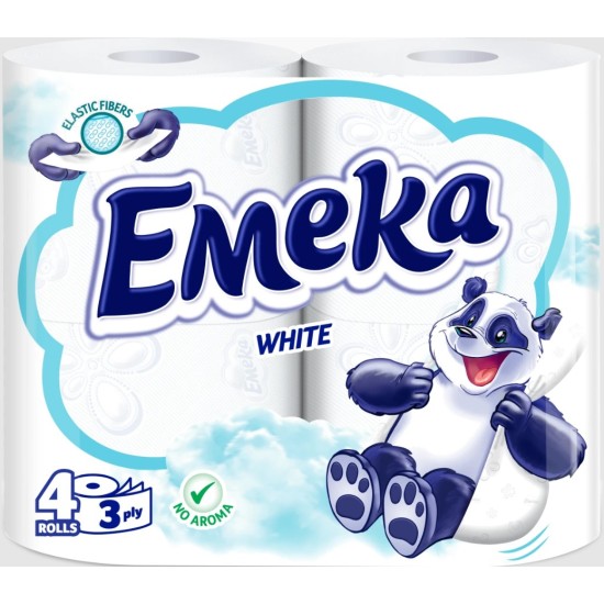 Тоалетна хартия ЕМЕКА 4ka WHITE  /10 пакета в чувал/